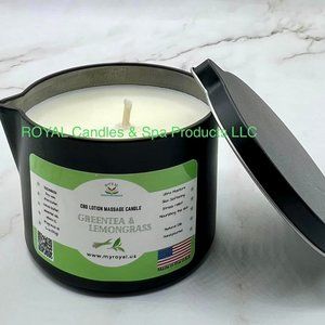 Lotion Massage Candle Green Tea & Lemongrass 6oz.